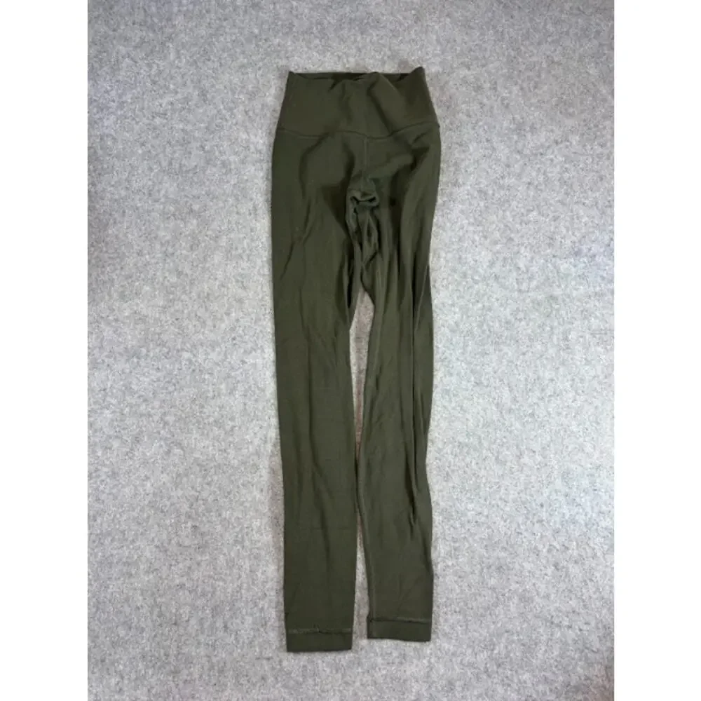 Lululemon Align High Rise Leggings Womens XXS Olive Yoga Gym Fitness Workout - Picture 2 of 7